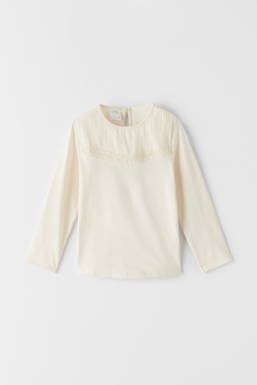 PLEATED AND EMBROIDERED T-SHIRT