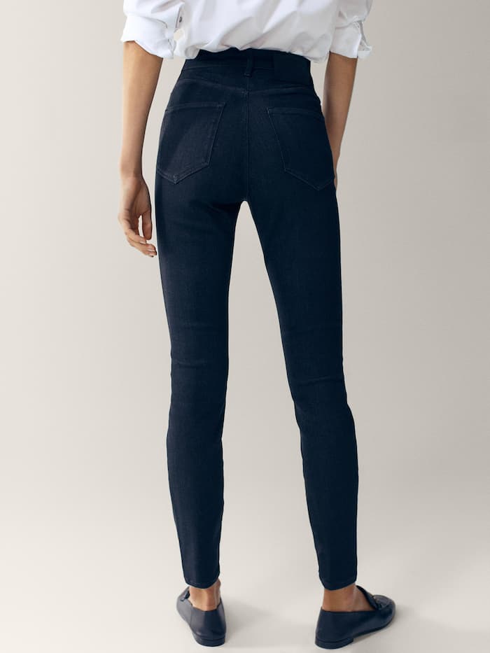 Black high-rise skinny jeans