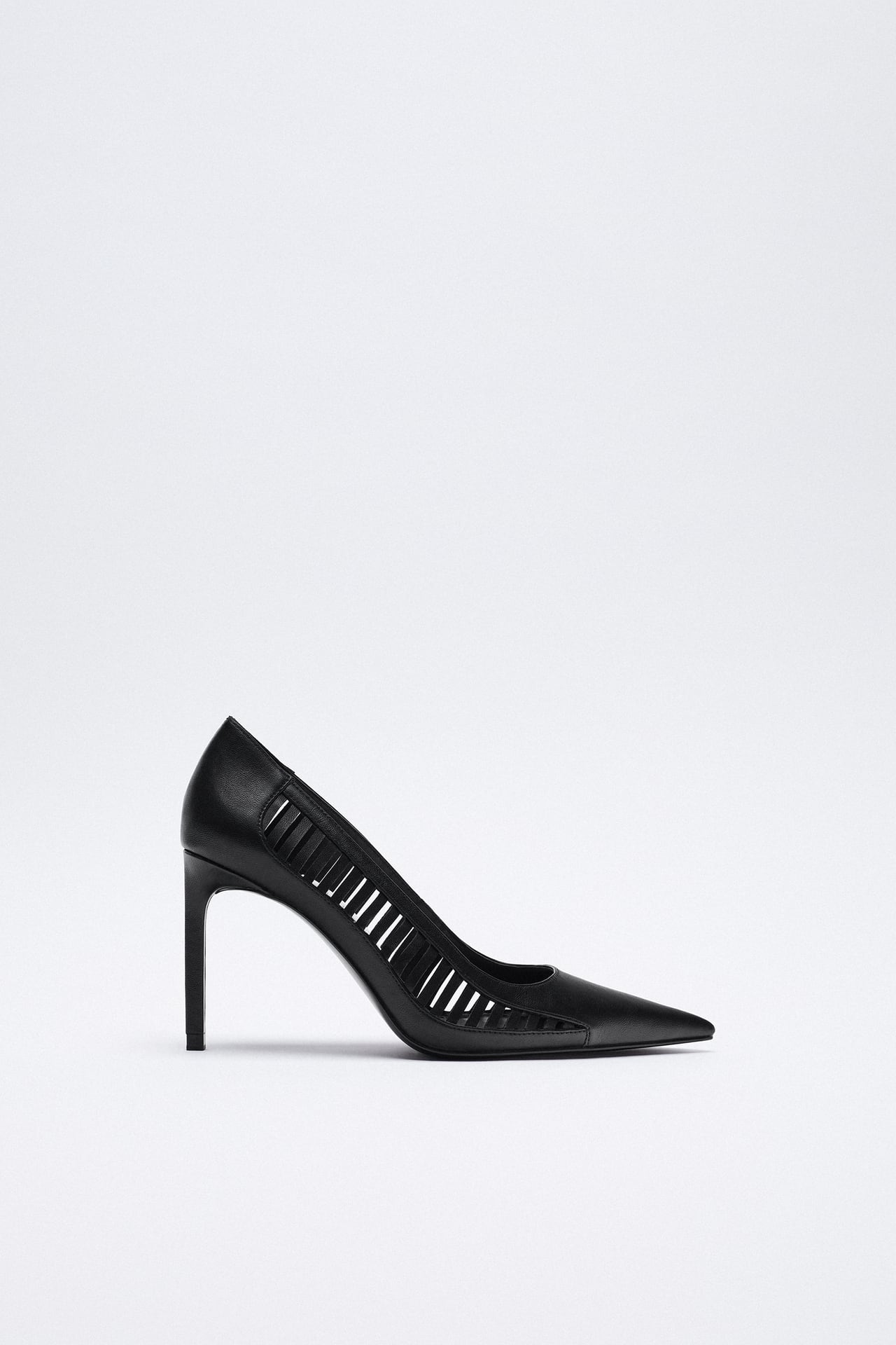 CUT-OUT HIGH-HEEL SHOES WITH POINTED TOE