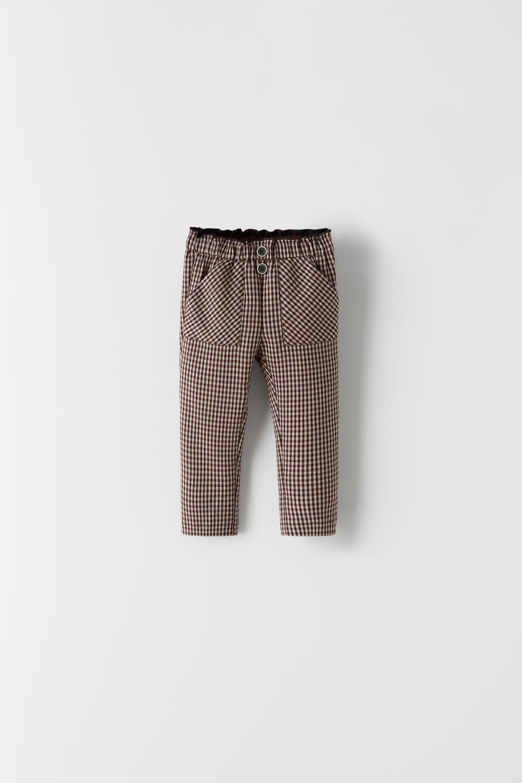 MAROON CHECK TROUSERS