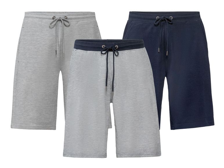 LIVERGY® Sweat Shorts Herren, Gummizugbund mit Bindeband, mit Baumwolle
