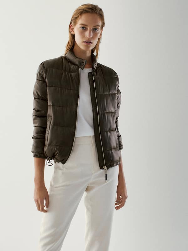 Quilted bomber jacket