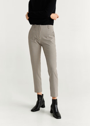 Pantalón crop cuadros