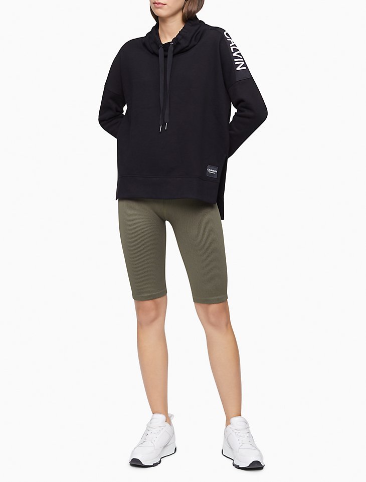 Performance Logo Tape Cowl Neck Hoodie