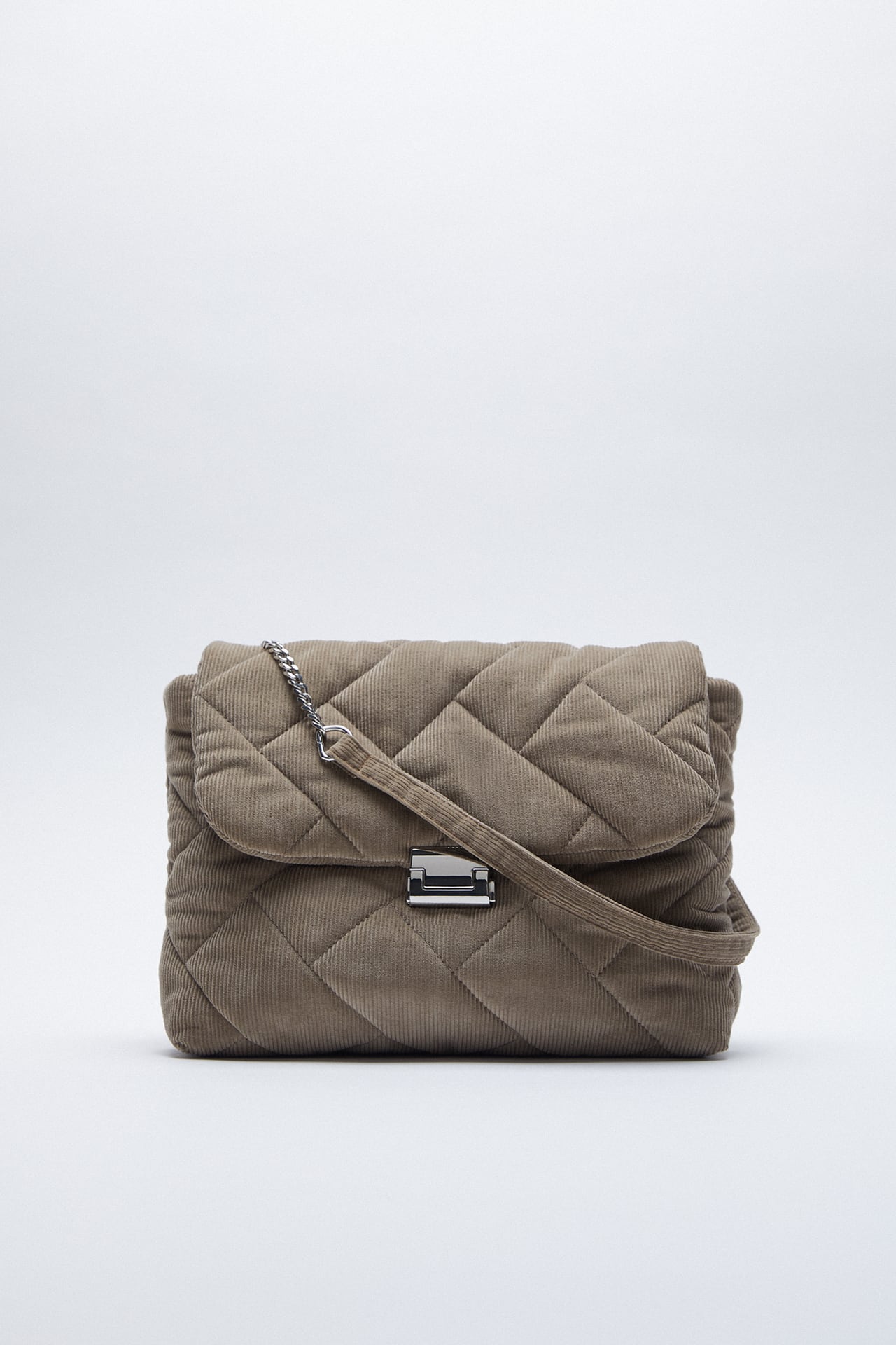 QUILTED CORDUROY MAXI CROSSBODY BAG