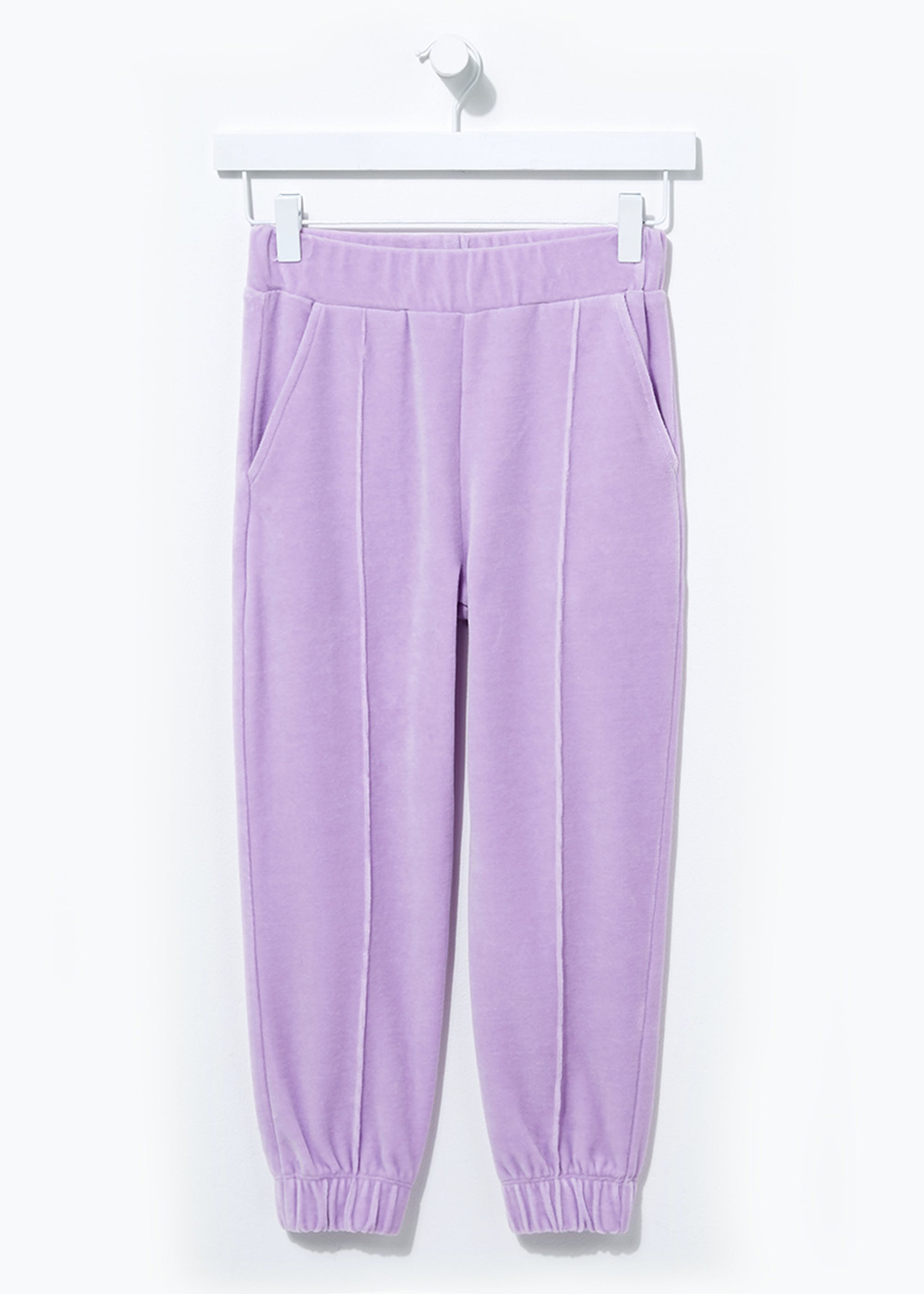 Girls Velour Pleated Joggers (4-13yrs)