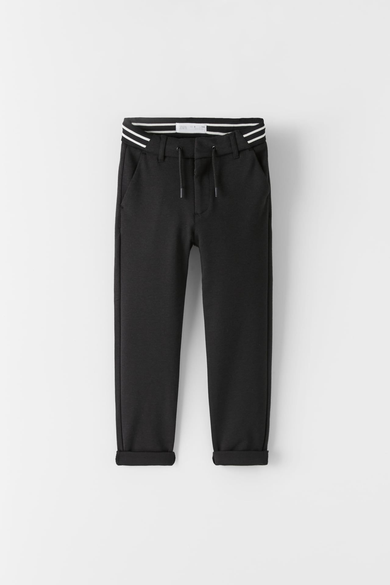 TROUSERS WITH RIBBED WAIST