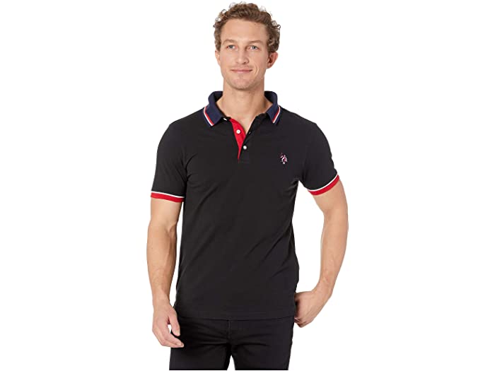 U.S. POLO ASSN. Slim Fit Contrast Pique Polo