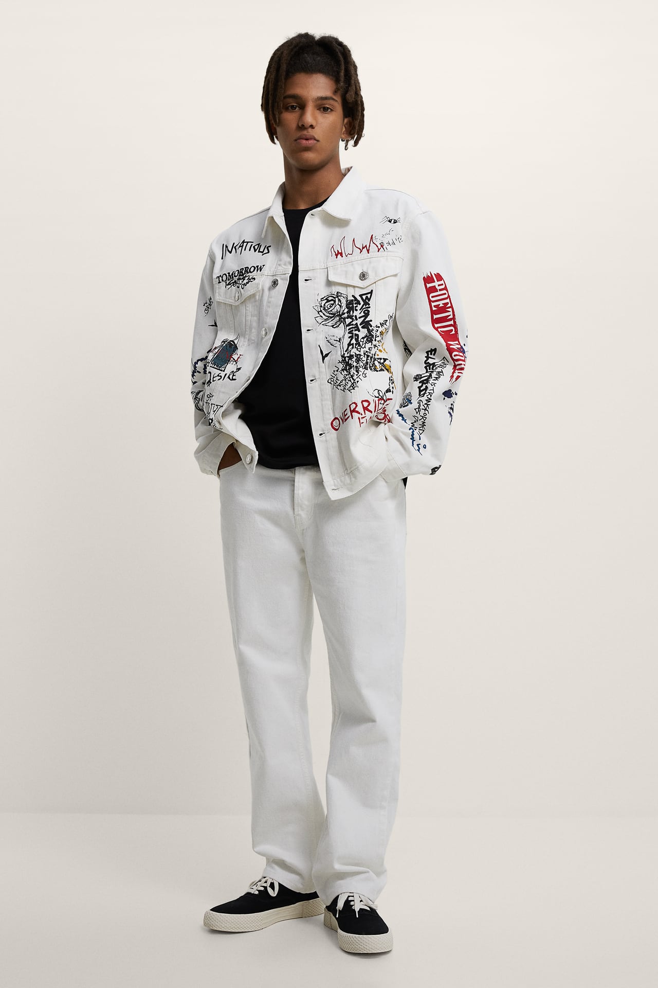DENIM JACKET WITH SLOGANS