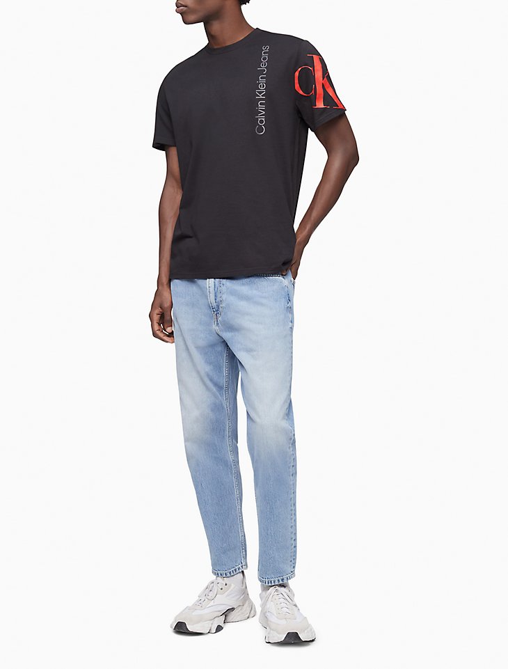 Foil Monogram Logo Block Crewneck T-Shirt
