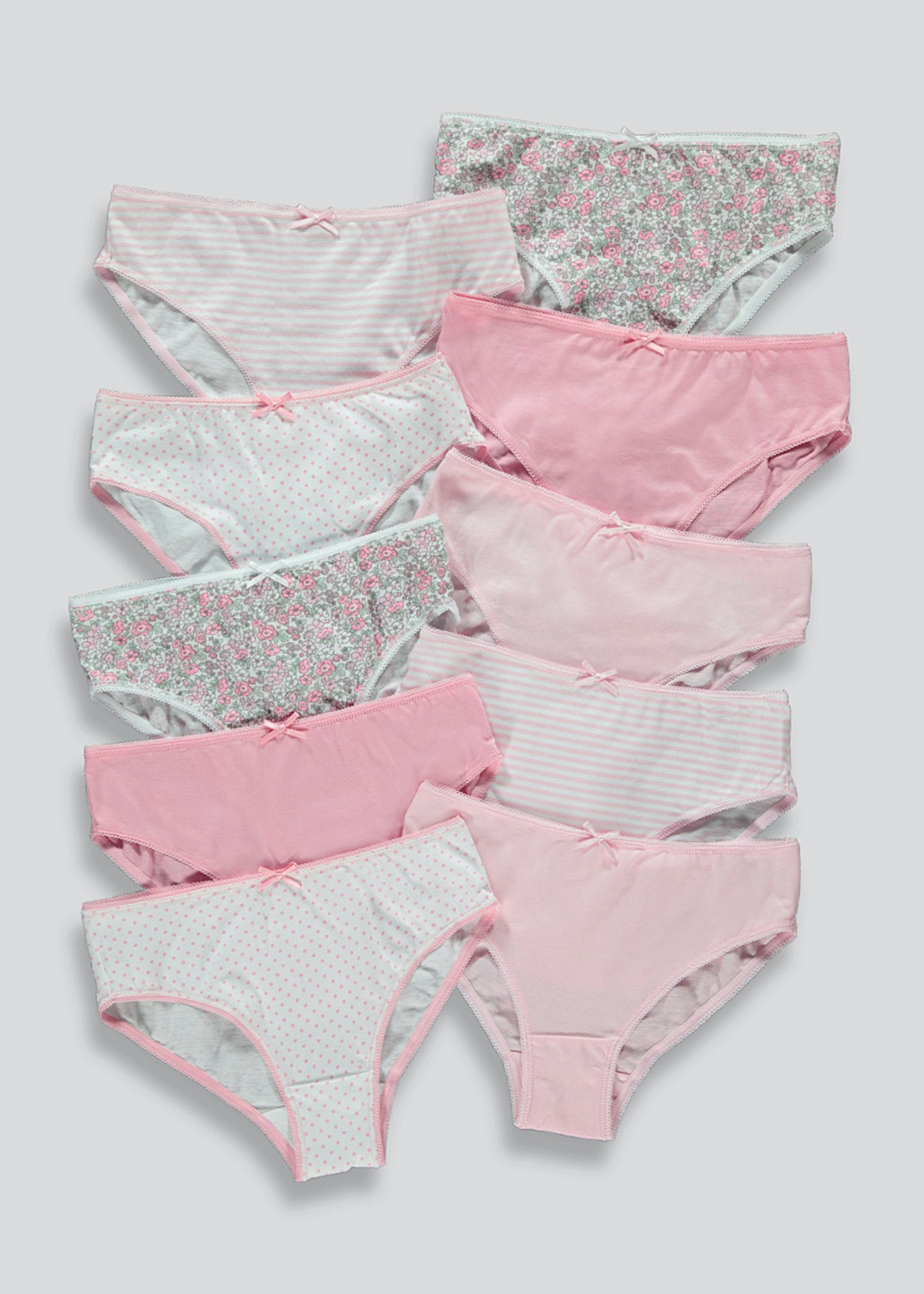 Girls 10 Pack Floral Briefs (2-13yrs)