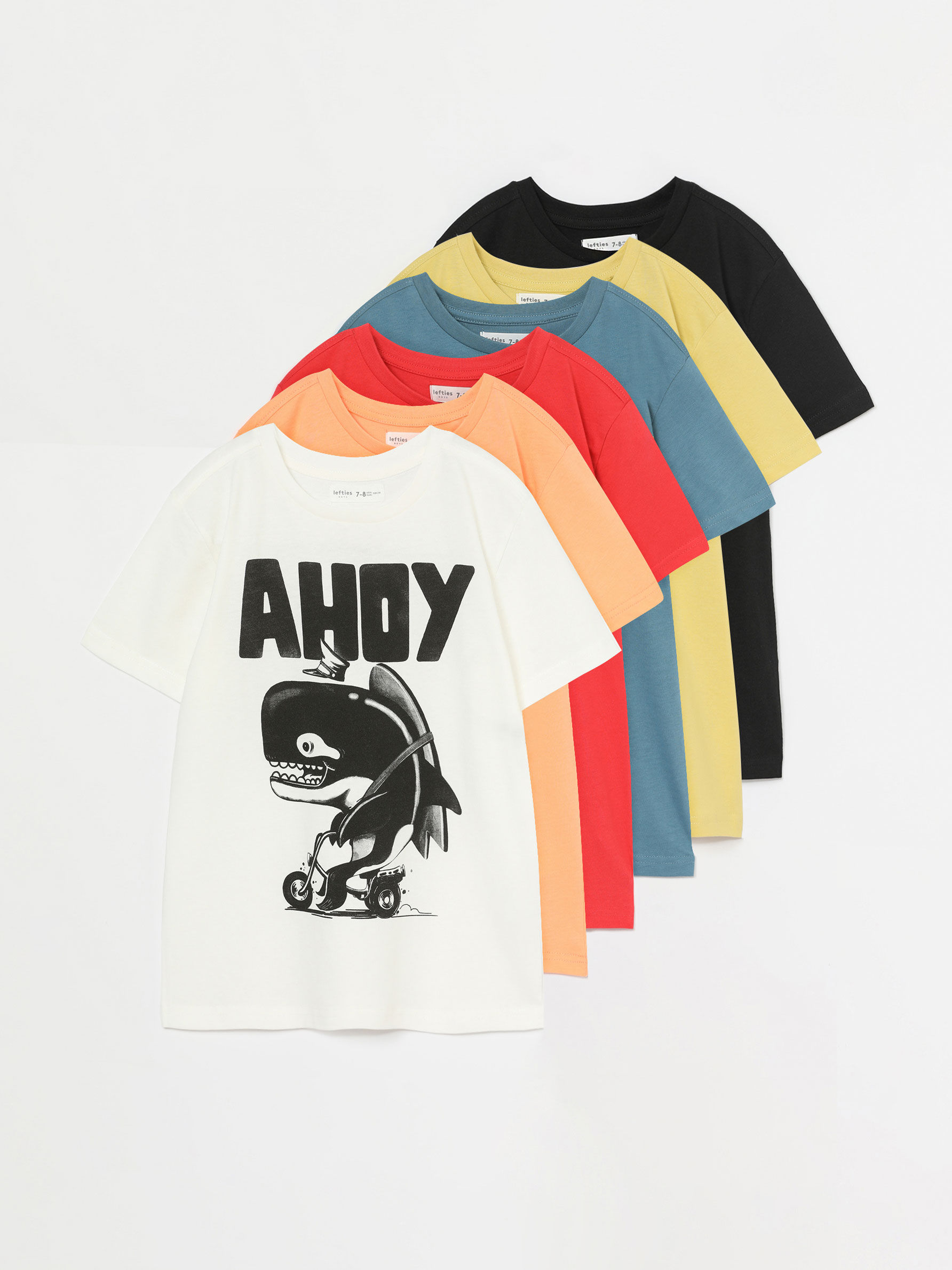 PACK DE 6 CAMISETAS ESTAMPADAS DE MANGA CORTA