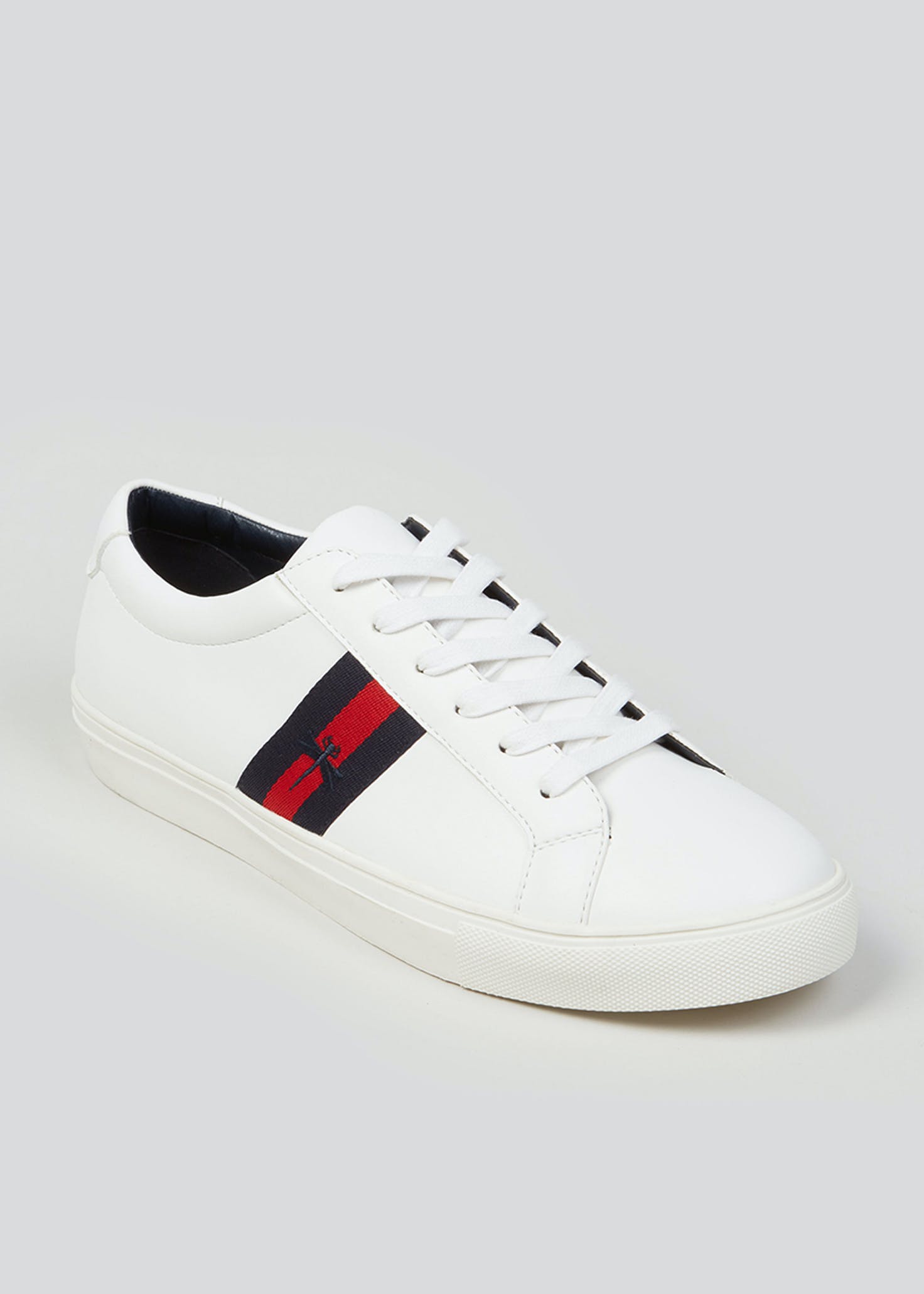 White Stripe Cupsole Trainers