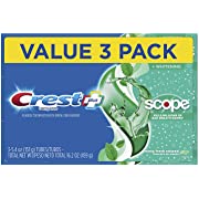 Crest + Scope Complete Whitening Toothpaste, Minty Fresh, 5.4 oz, Pack of 3