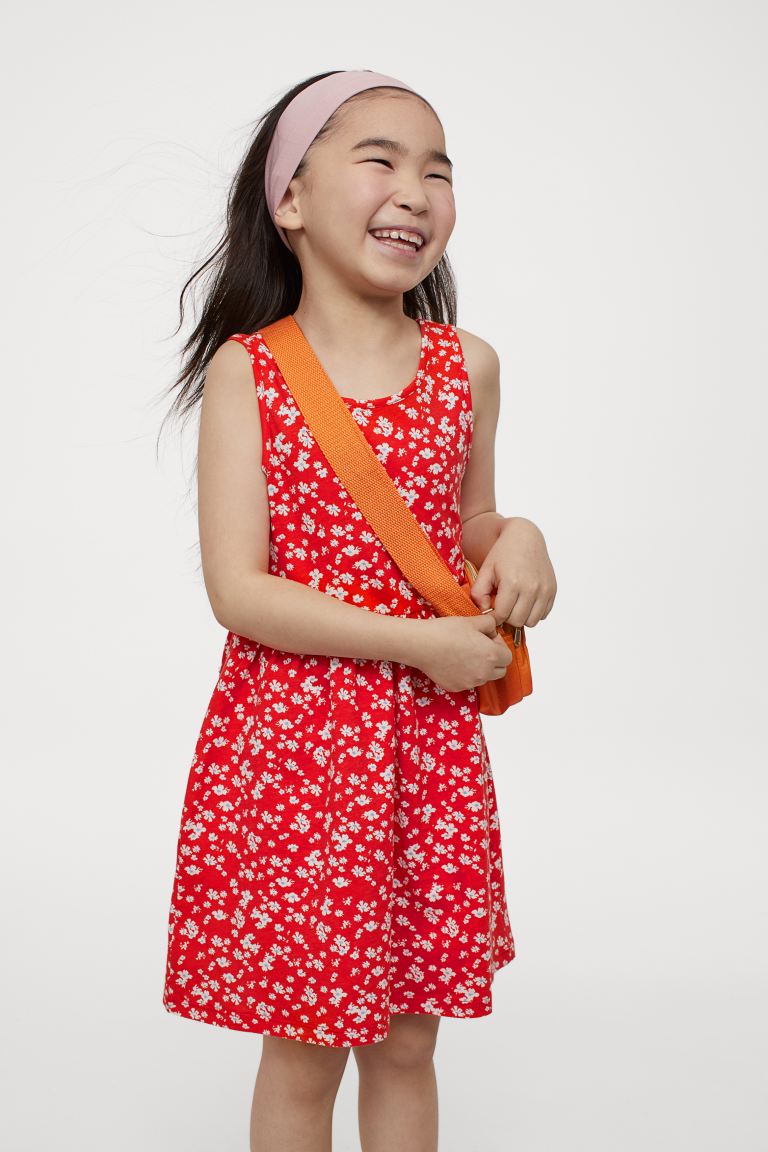 Patterned jersey dress