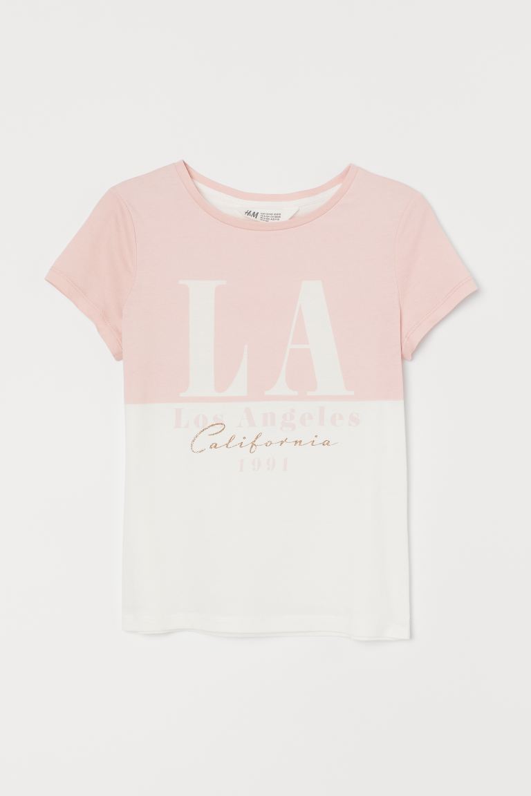 Printed jersey top