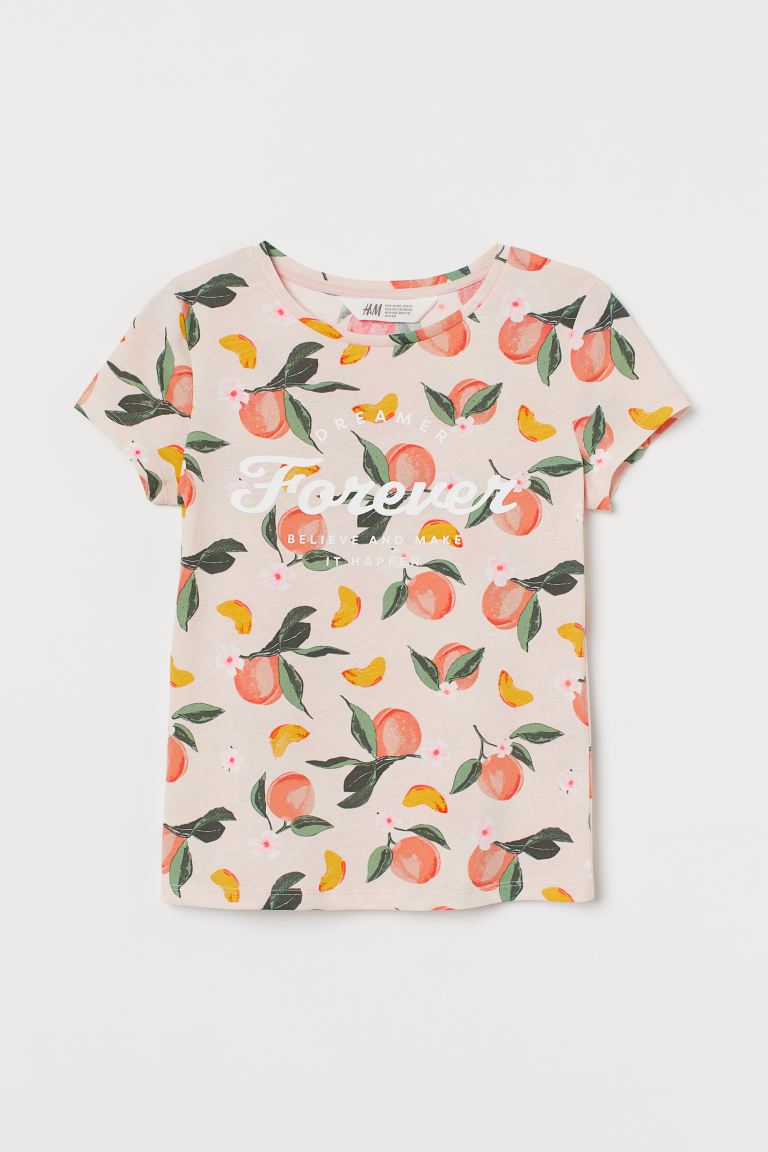 Printed jersey top