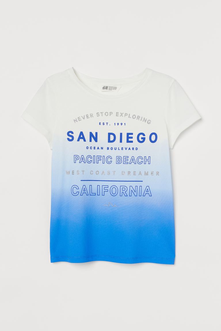 Printed jersey top