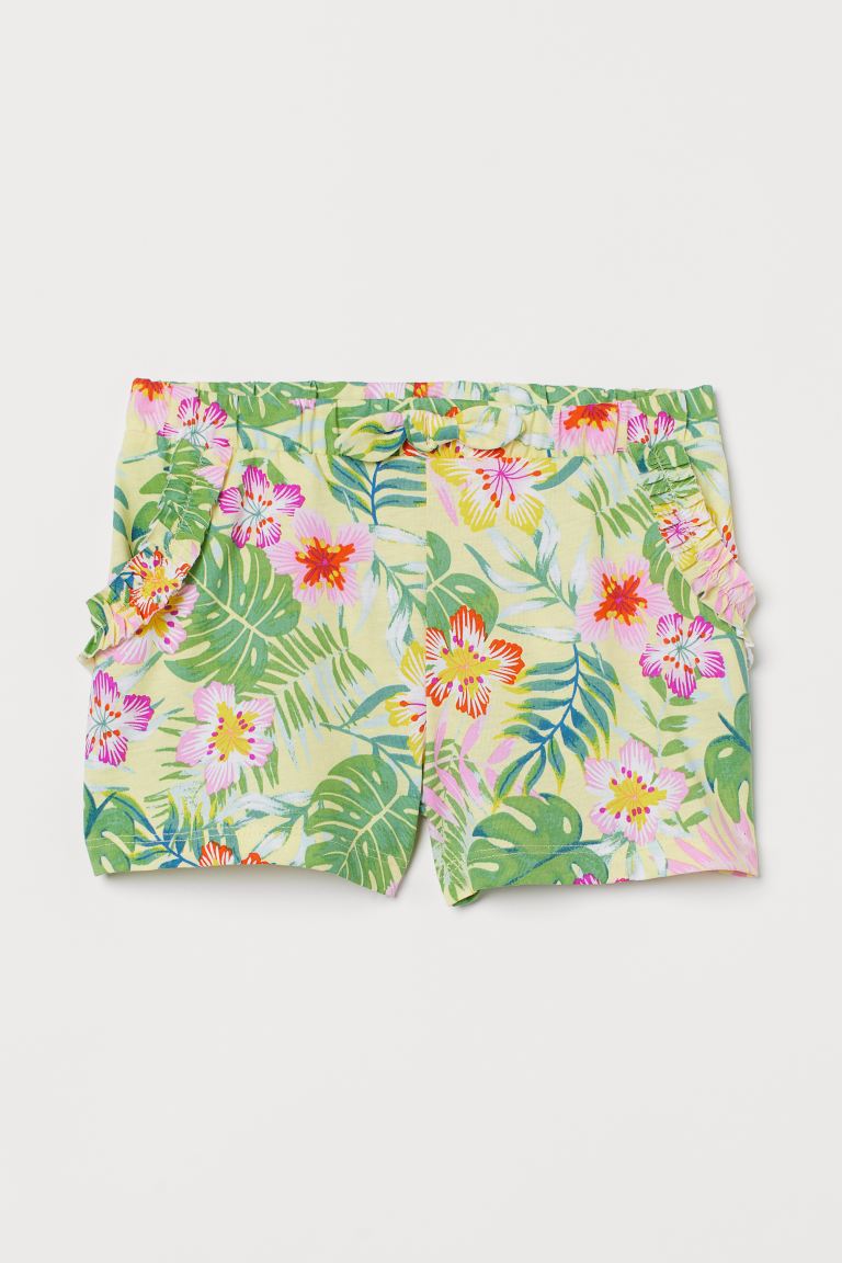 Patterned jersey shorts