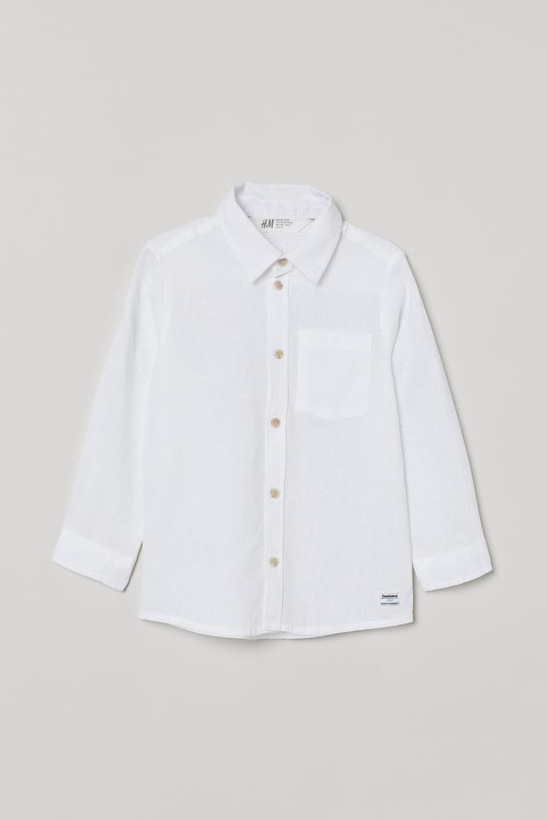 Linen-blend shirt