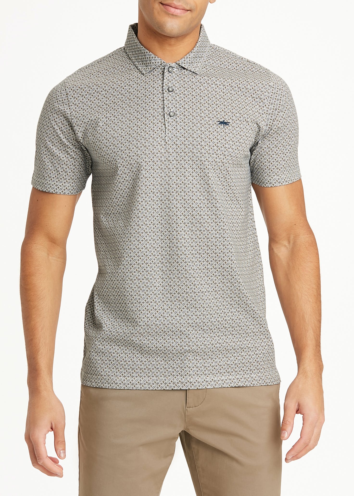 Geo Print Polo Shirt