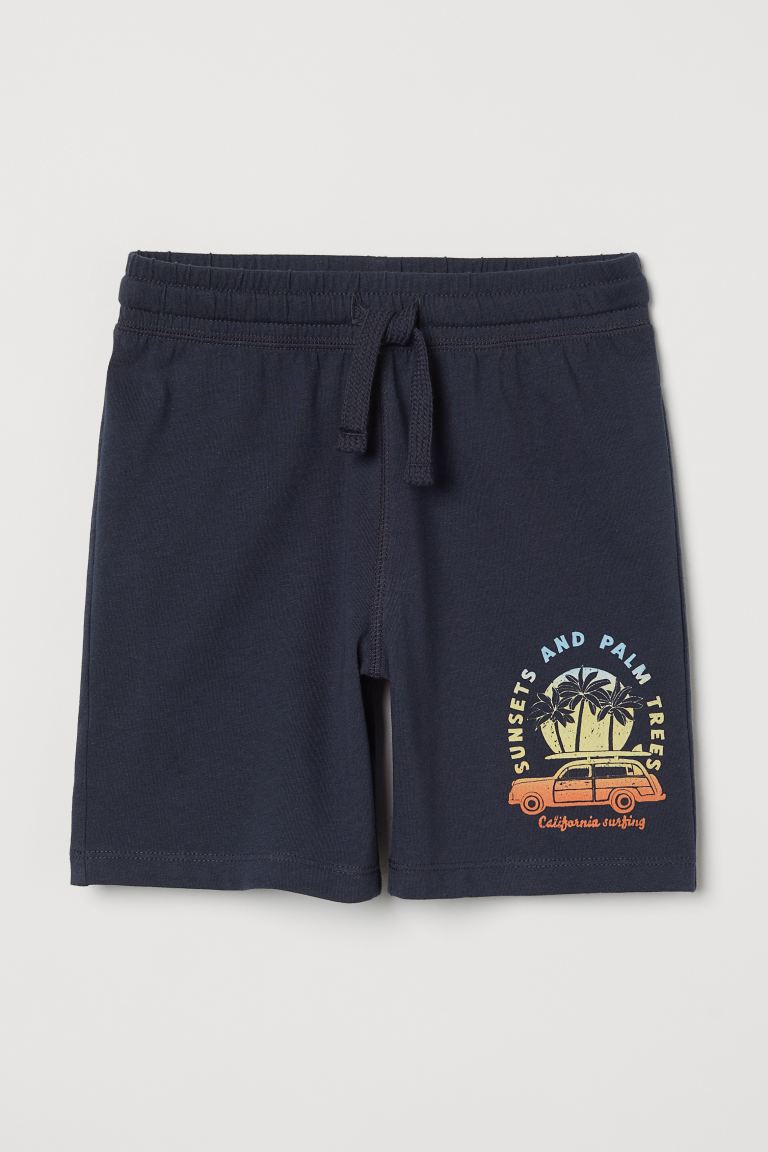 Printed jersey shorts