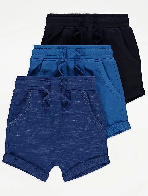 Blue Jersey Shorts 3 Pack