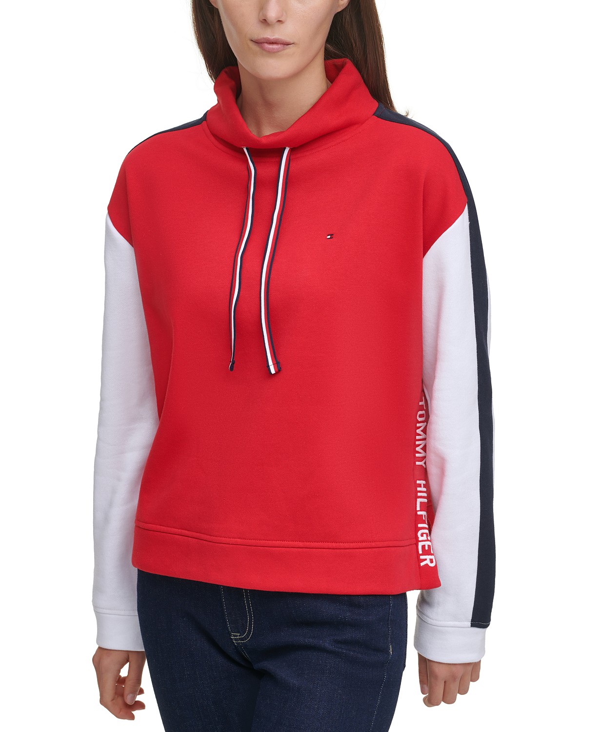 Tommy Hilfiger Colorblocked Mock Neck Sweatshirt