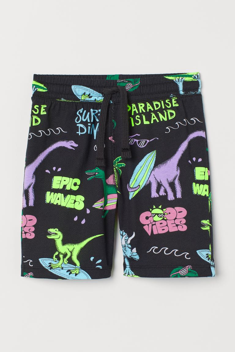 Printed jersey shorts