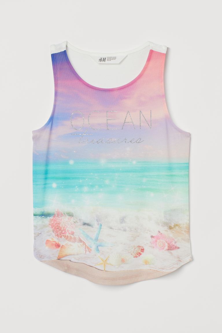 Printed vest top
