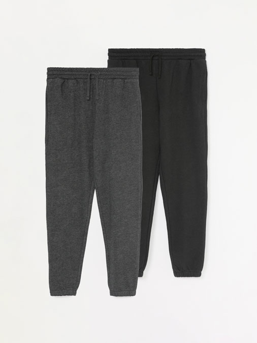 PACK OF 2 PAIRS OF BASIC JOGGERS