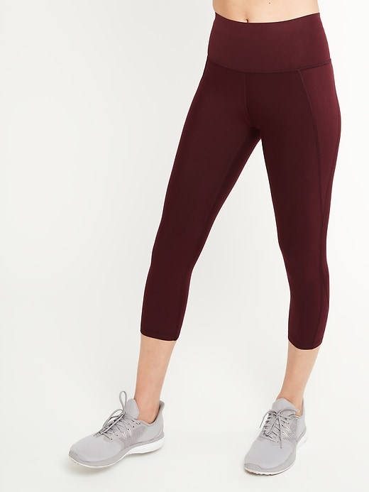 High-Waisted Elevate Built-In Sculpt Crop Leggings for Women