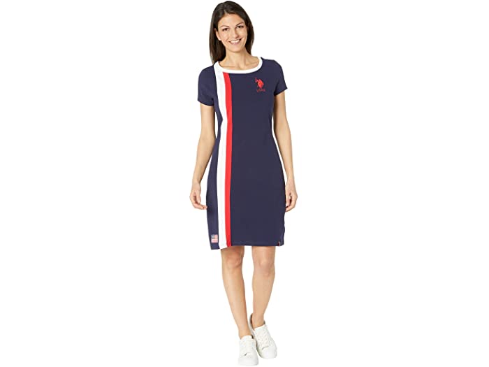U.S. POLO ASSN. Flag Stripe Ringer Tee Dress