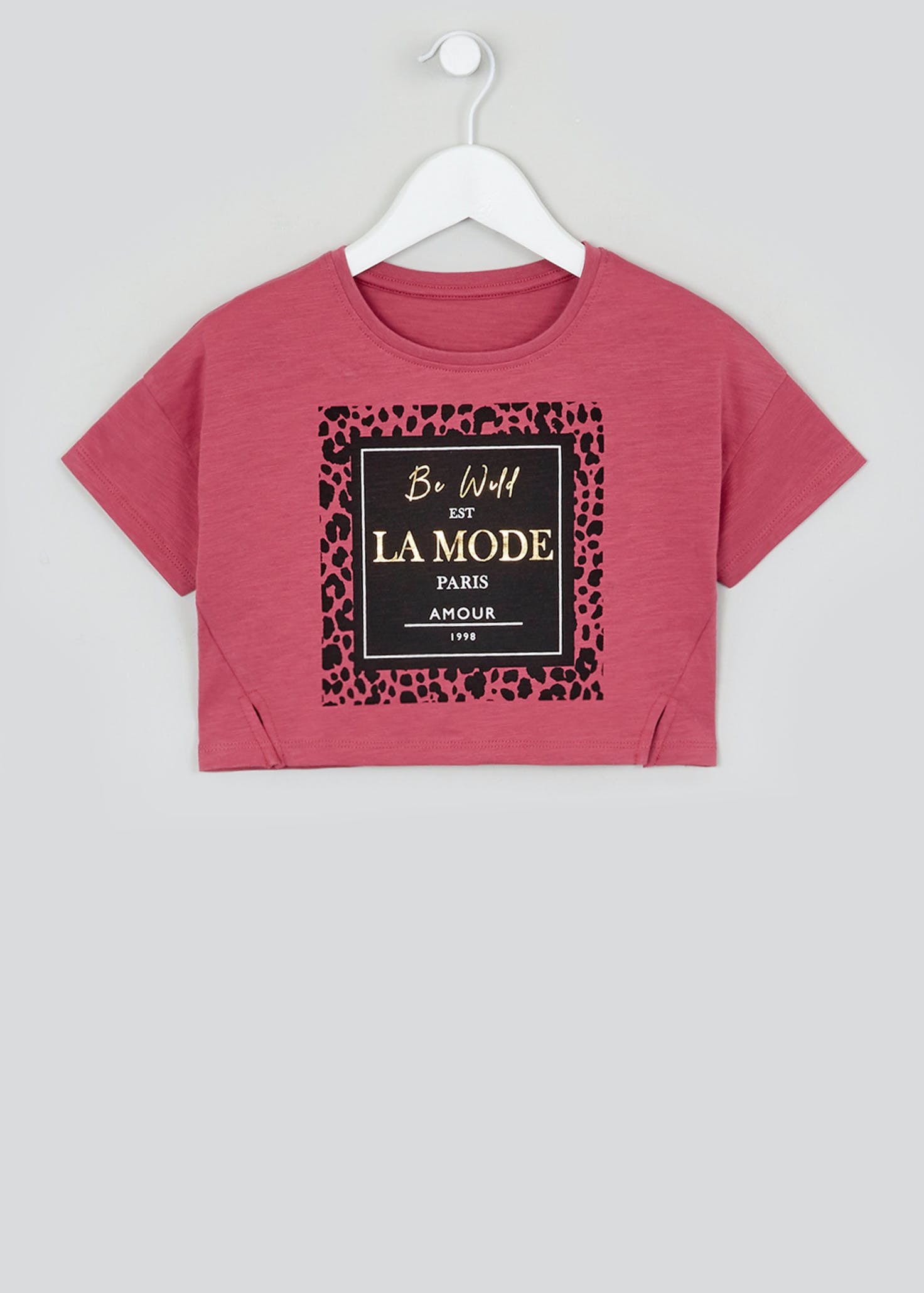 Girls La Mode Crop T-Shirt (4-13yrs)