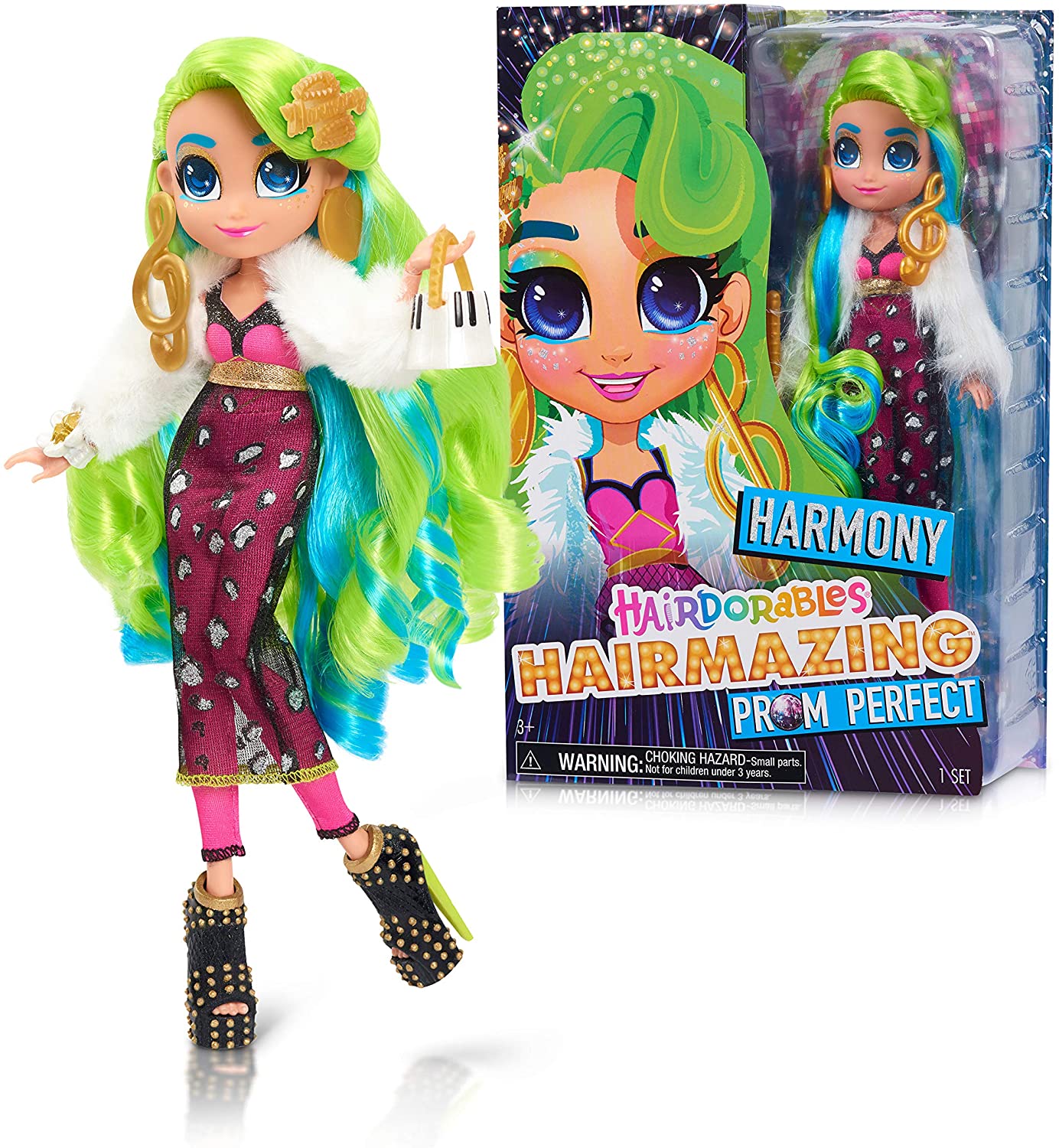 Hairdorables Hairmazing Prom Perfect Fashion Dolls, Harmony