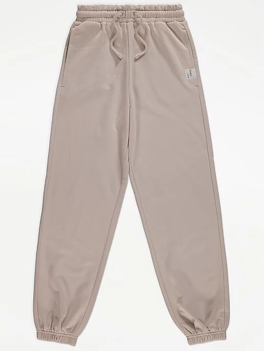Beige Cuffed Ankle Joggers