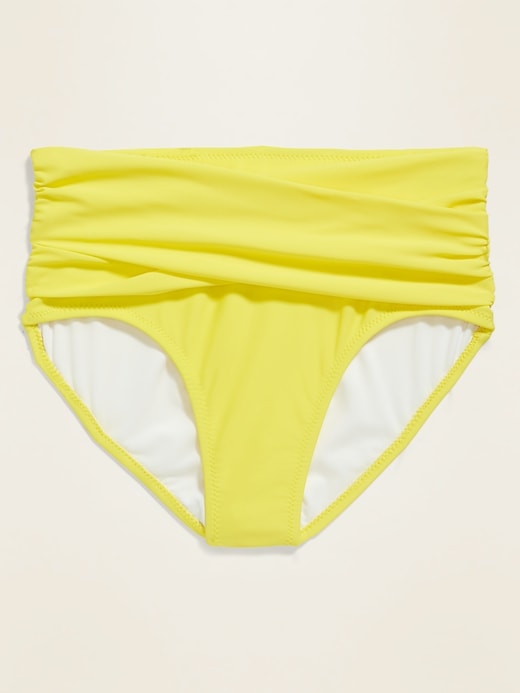 High-Waisted Wrap-Front Swim Bottoms for Women