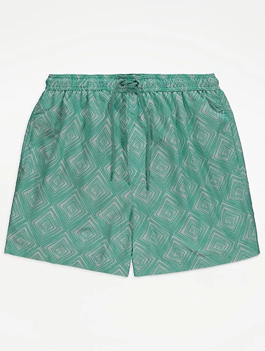 Mint Printed Swim Shorts