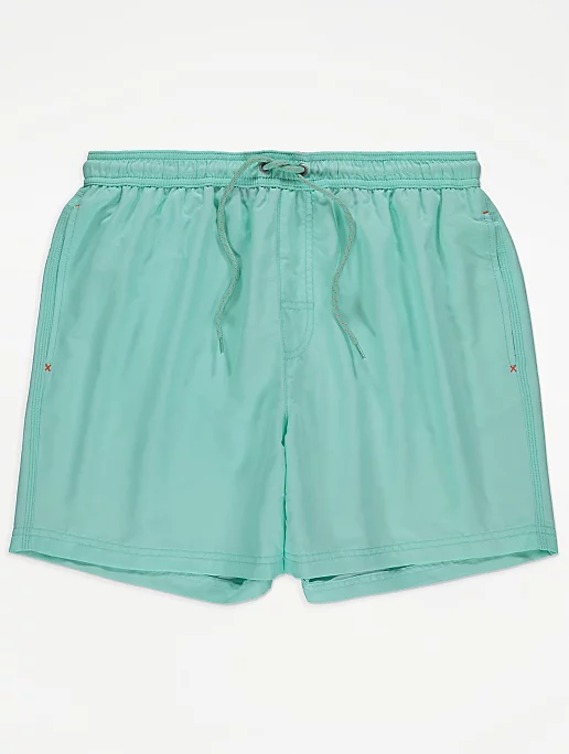 Aqua Drawstring Waist Swim Shorts