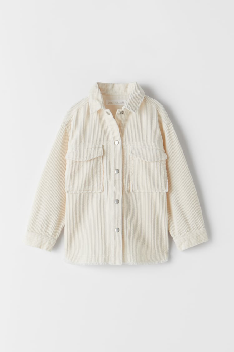 FRAYED CORDUROY OVERSHIRT