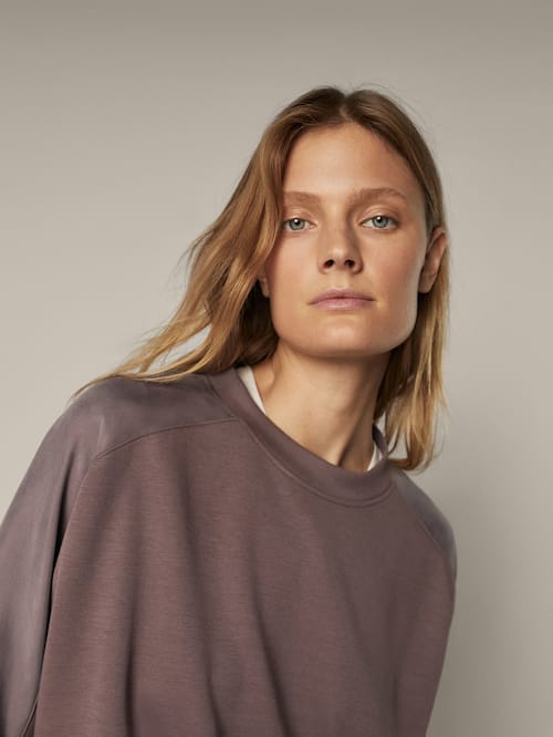 SWEATSHIRT IN CONTRASTING FABRIC