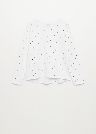 Camiseta manga larga estampada