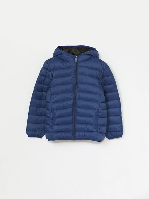 LIGHTWEIGHT HOODED PUFFER JACKET