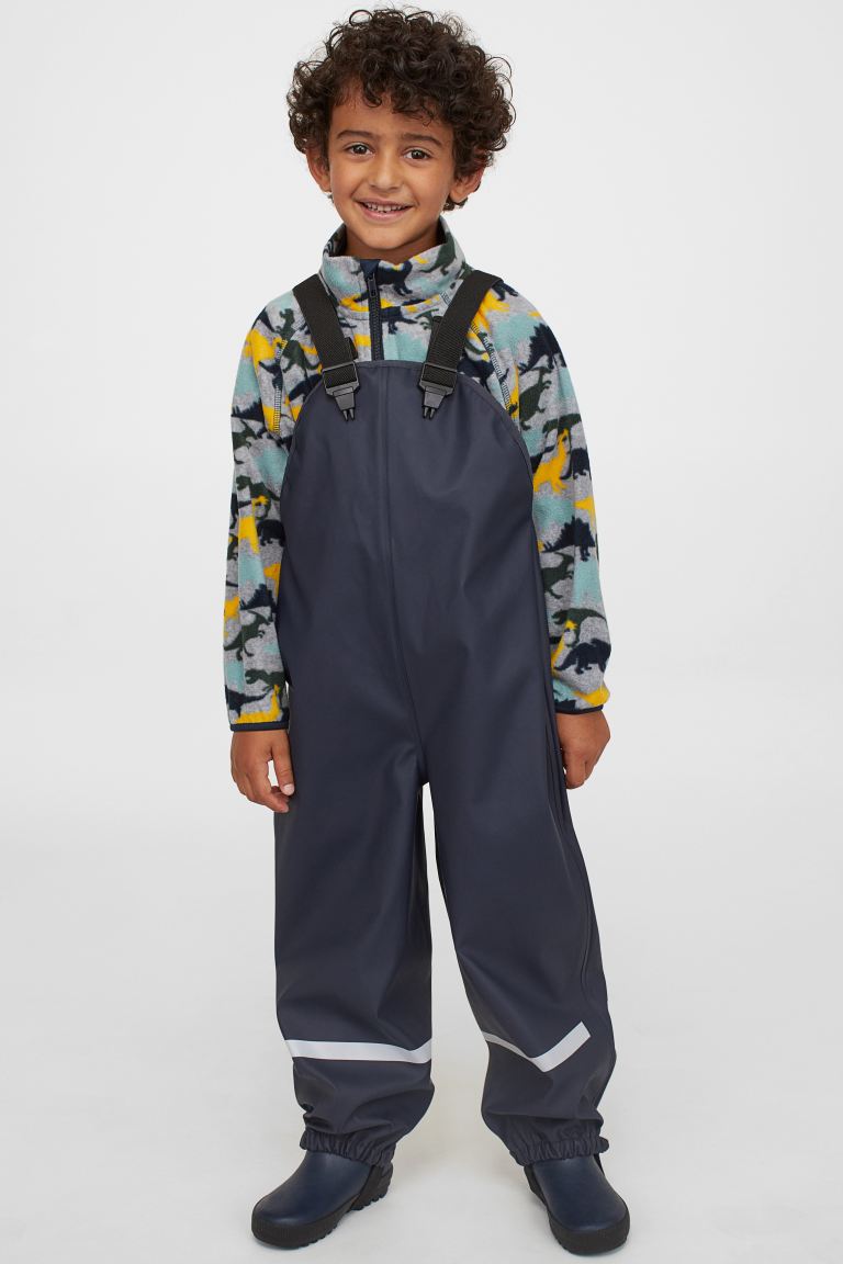 Rain trousers with braces
