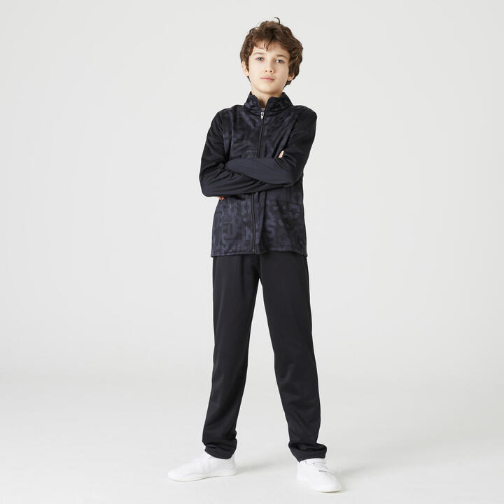 KIDS' BREATHABLE TRACKSUIT GYM'Y - BLACK PRINT
