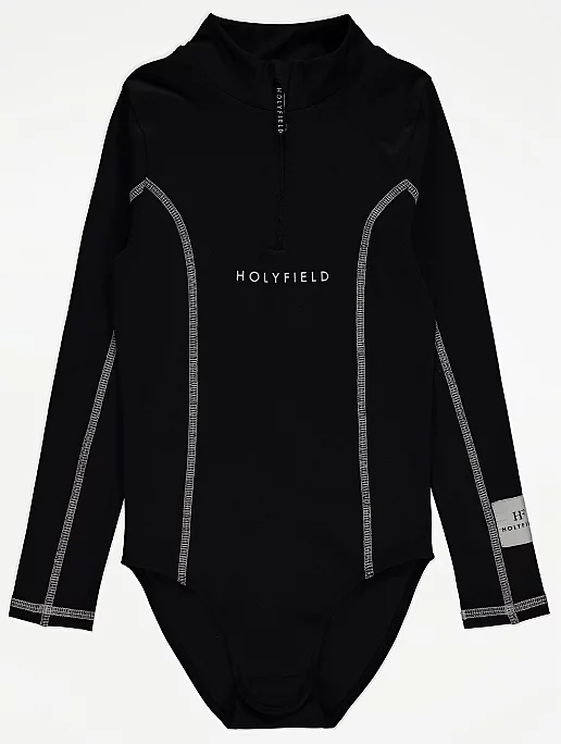 HOLYFIELD Black Long Sleeve Bodysuit