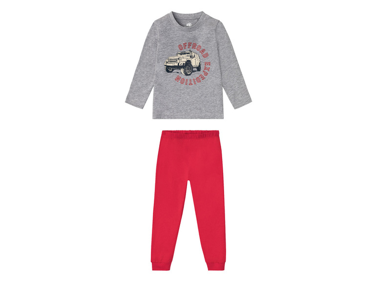 LUPILU® Kleinkinder Pyjama Jungen, mit Schulterknöpfung