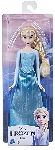 Disney Frozen Shimmer Elsa Fashion Doll, Skirt, Shoes, and Long Blonde Hair, Toy for Kids 3 Years Old and Up