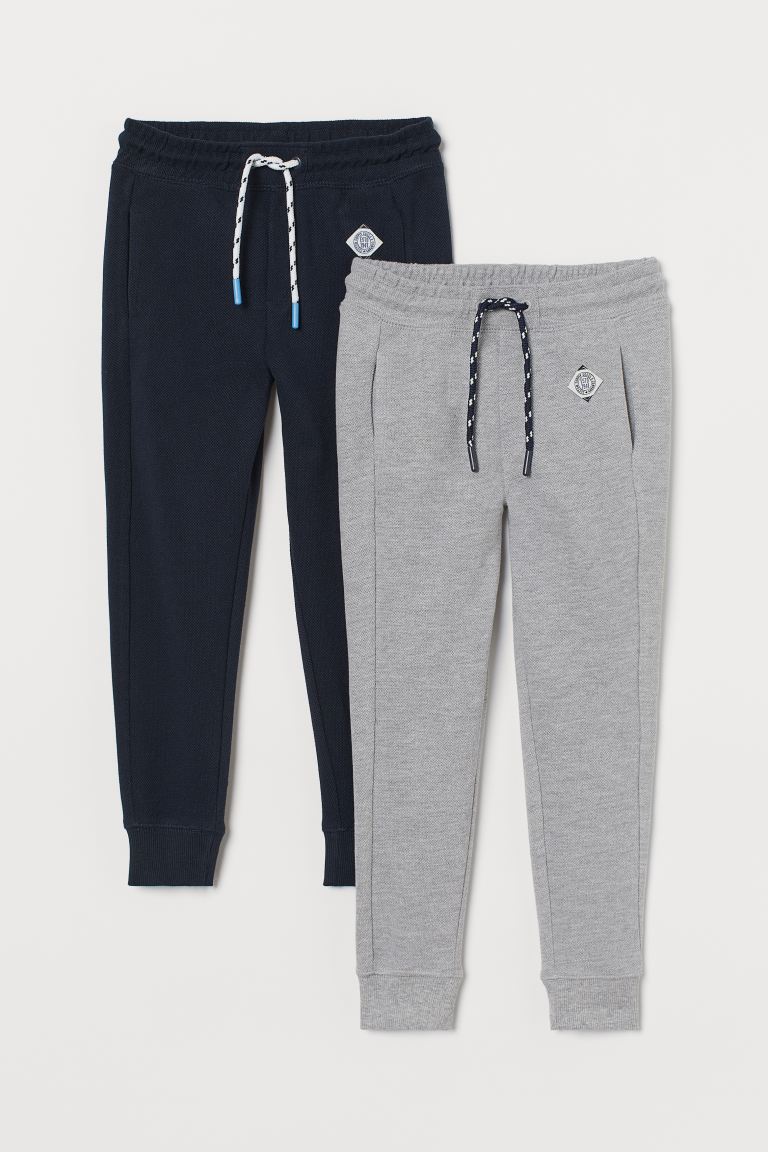 2-pack piqué joggers