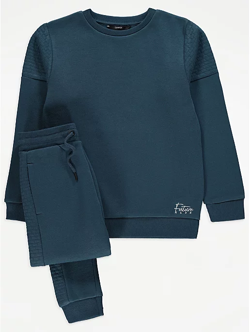 Blue Future Icon Sweatshirt and Joggers Outfit